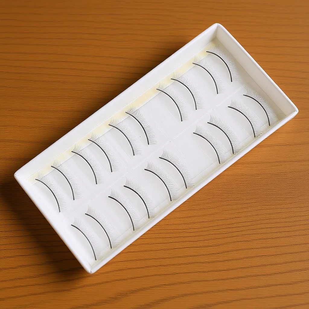 연습용 속눈썹 10쌍, 자연스러운 긴 모양의 시뮬레이션 인조 속눈썹, 속눈썹 연장 연습용 속눈썹 스트립