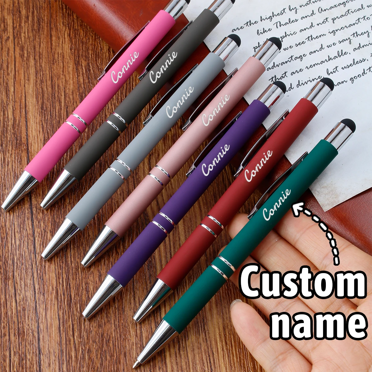 Custom Gel Pens With Name, Personalized Teacher Pens, Customized Ballpoint Pen, Customizable Gifts, Valentine's Day Gifts,