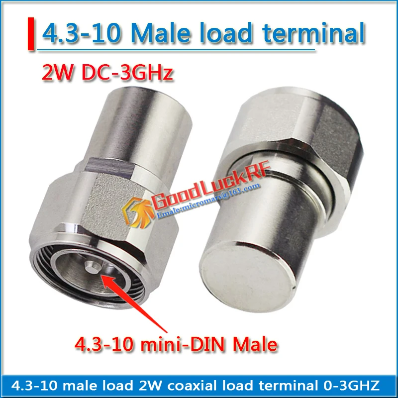 miniDIN mini DIN RRU 4.3-10 4310 load 2W 0-3GHz DC-3GHz 50 ohm coaxial Termination DUMMY load Brass RF Coaxial Adapter