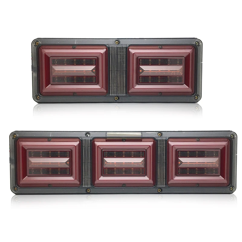 2 sztuk 12/V24V Led dynamiczny samochód platforma ciężarówki światło tylne światło hamowania Stop Strobe lampka kierunkowskazu dla przyczepy kempingowej łódź ciężarówka 33CM