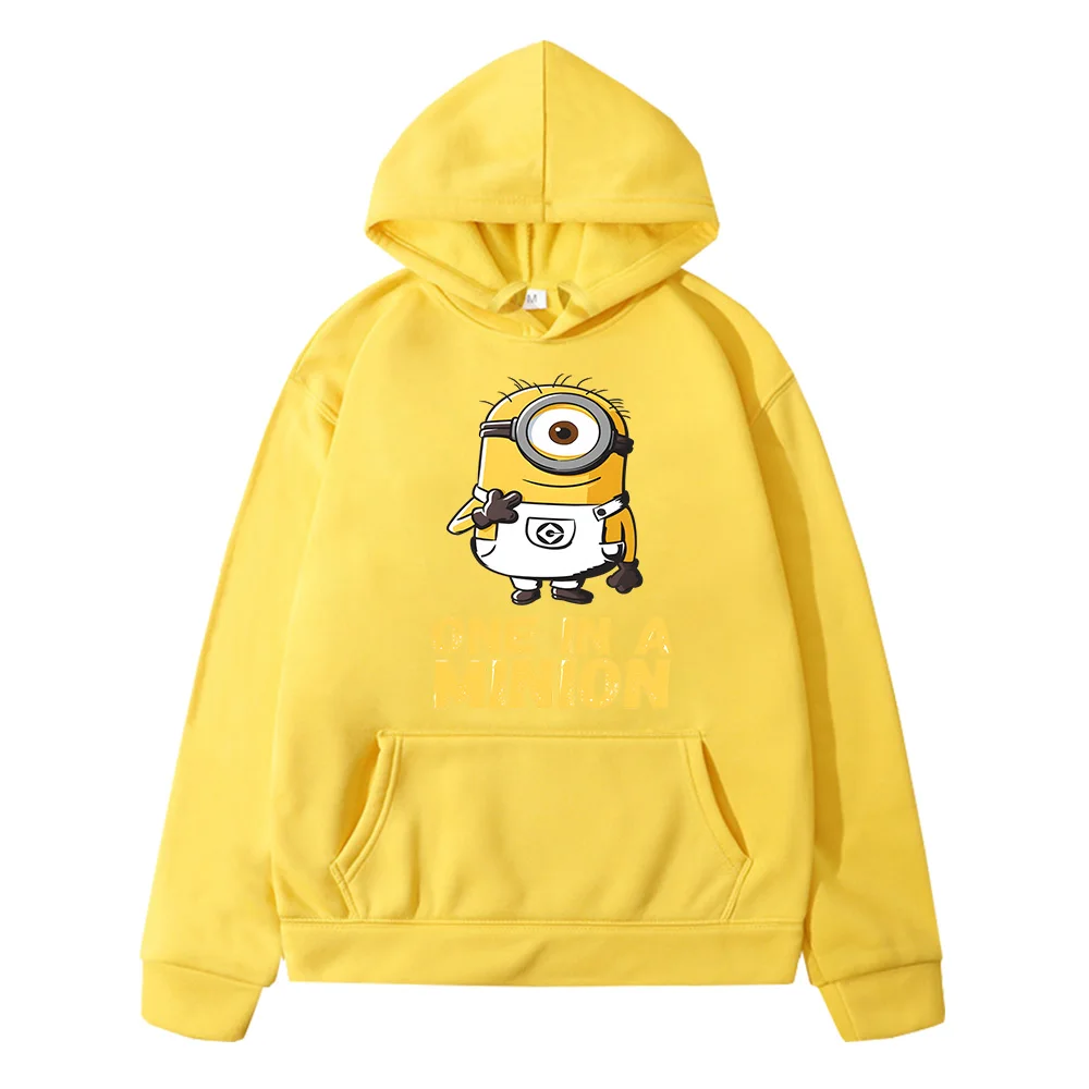 Cartoon One in A Minions Kids Hoodies Printing Hoodies Kawaii Girls/Boys Winter Hooded Pullovers Sudaderas Tops Cute Sweatshirts