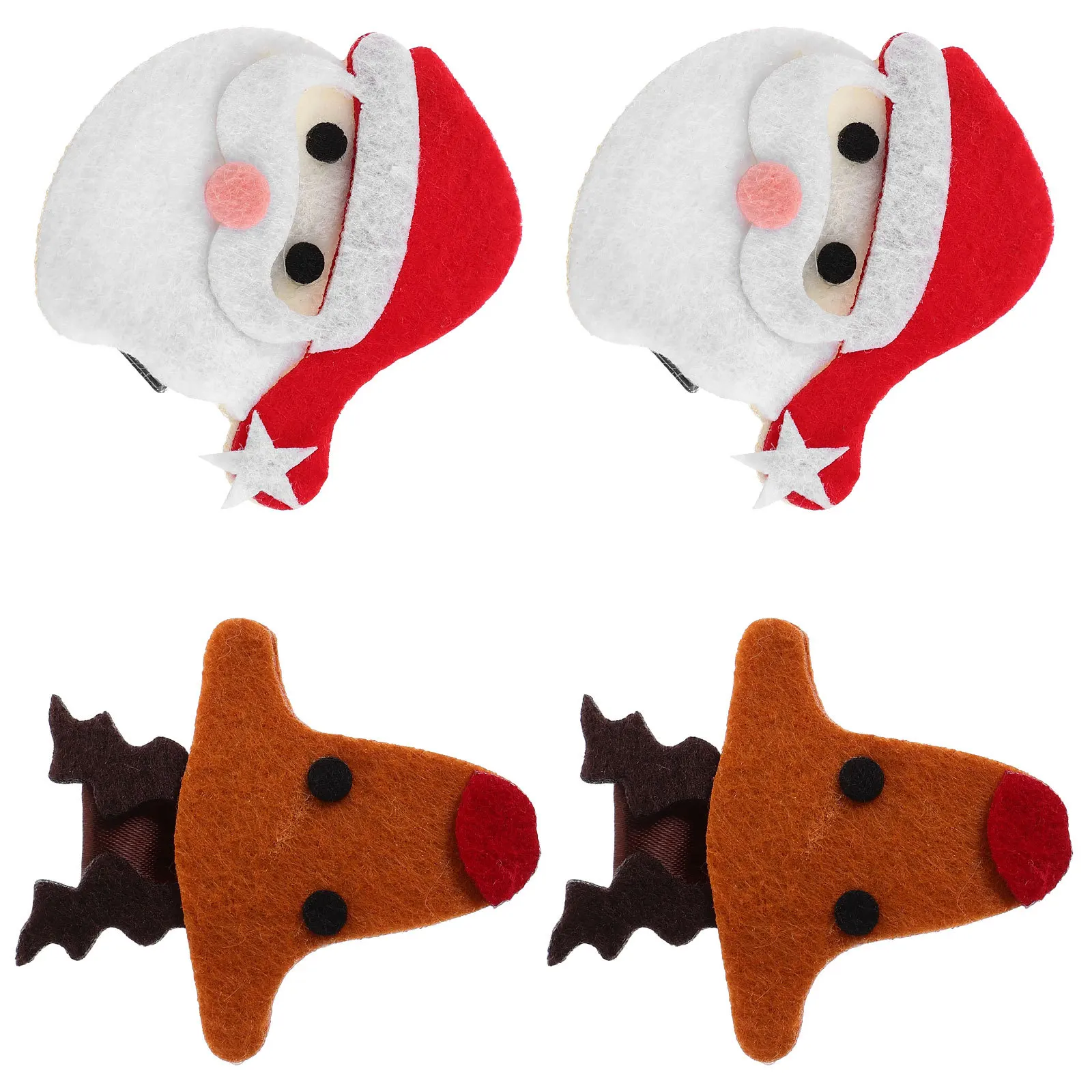 4 قطع من إكسسوارات شعر عيد الميلاد، دبوس شعر على طراز عيد الميلاد، مشابك جميلة لتزيين الحفلات، مشابك شعر لعيد الميلاد، غطاء رأس لعيد الميلاد #2