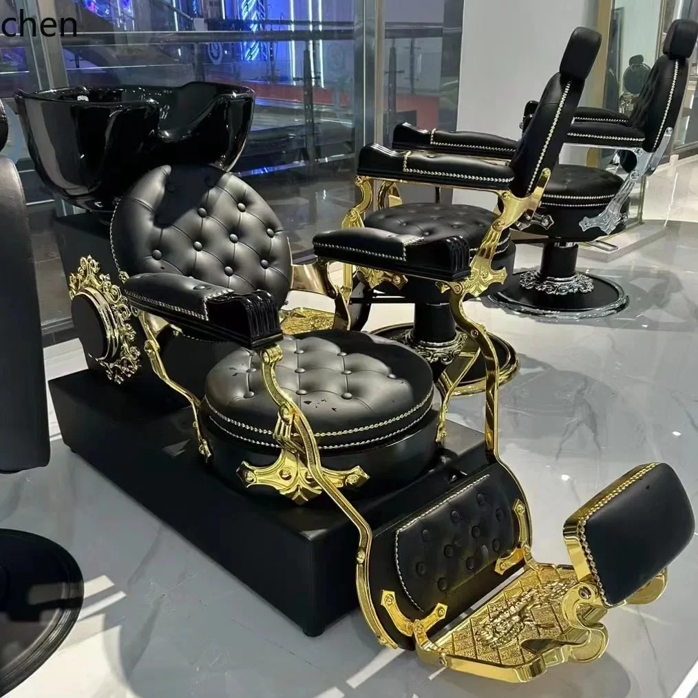 

D18-seated shampoo bed export hairdressing large chair boss chair foreign trade flushing bed barber shop shampoo salon special