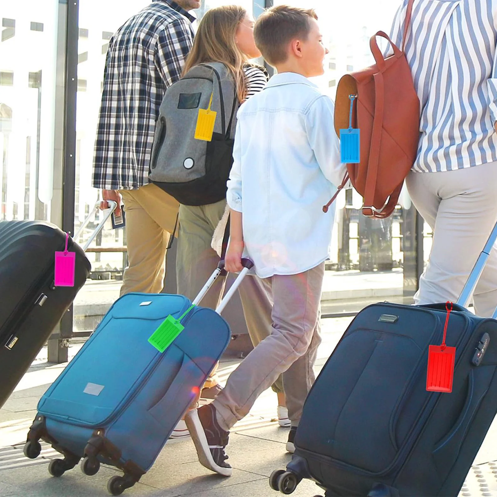 

Plastic Luggage Tags for Suitcases Easy to Identify Travel Luggage Tag Cruise Bag Tags for Flying Airplane Travel