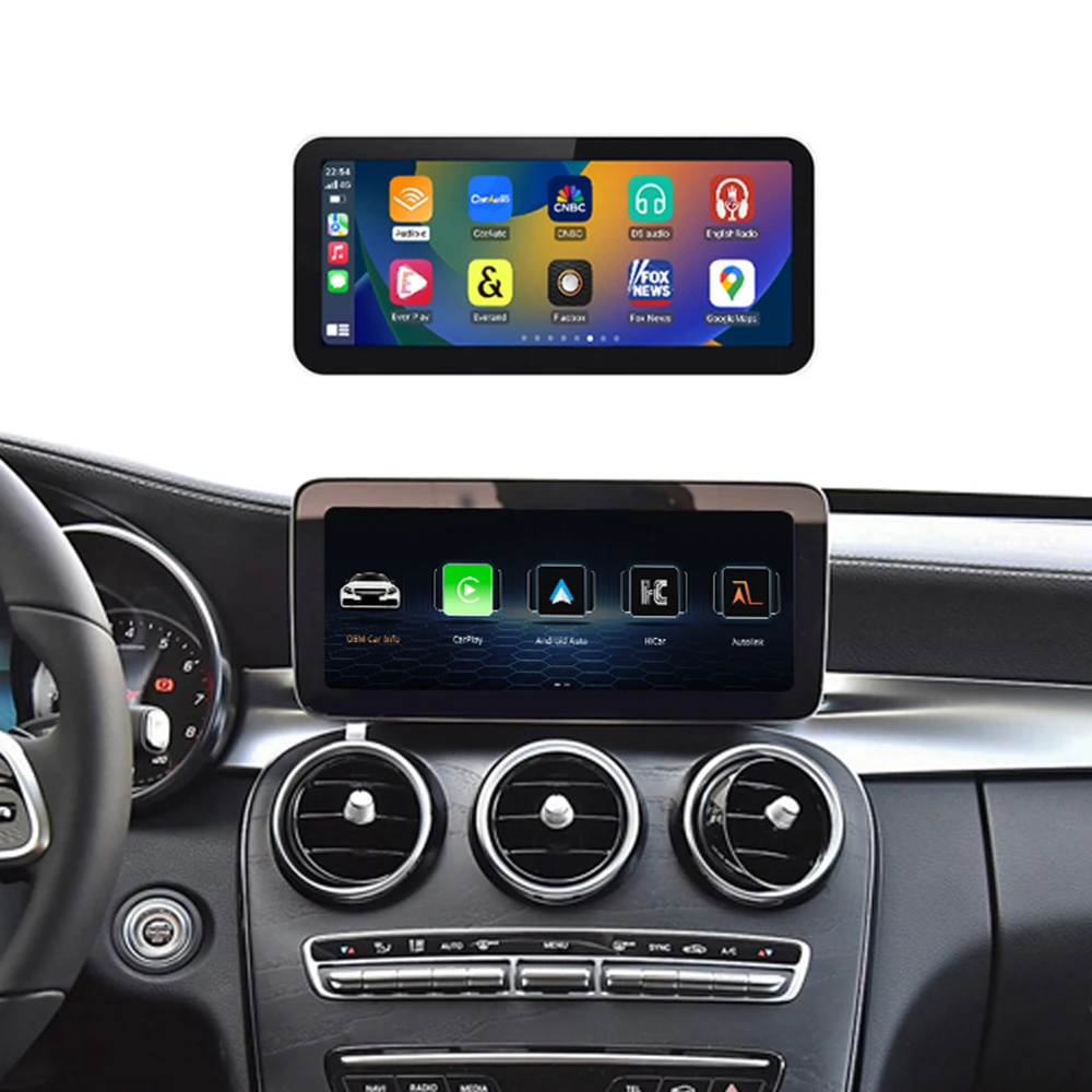 10.25'' Linux Car Multimedia Radio Carplay Touch Screen C200 W204 for Mercedes  NTG4.5 NTG5.0 Wireless Carpaly Display