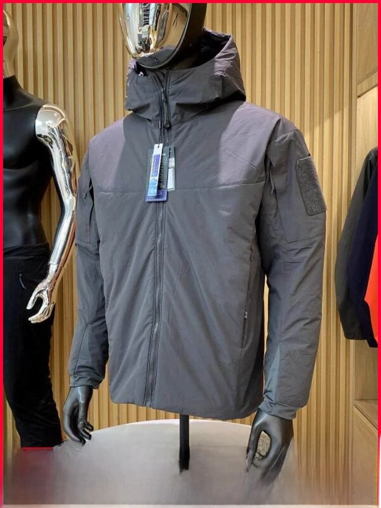 

Утепленная хлопковая куртка для активного отдыха, осенне-зимняя, теплая, повседневная, с капюшоном, на молнии, из нейлоновой ткани, приталенного кроя, молодежная, модная