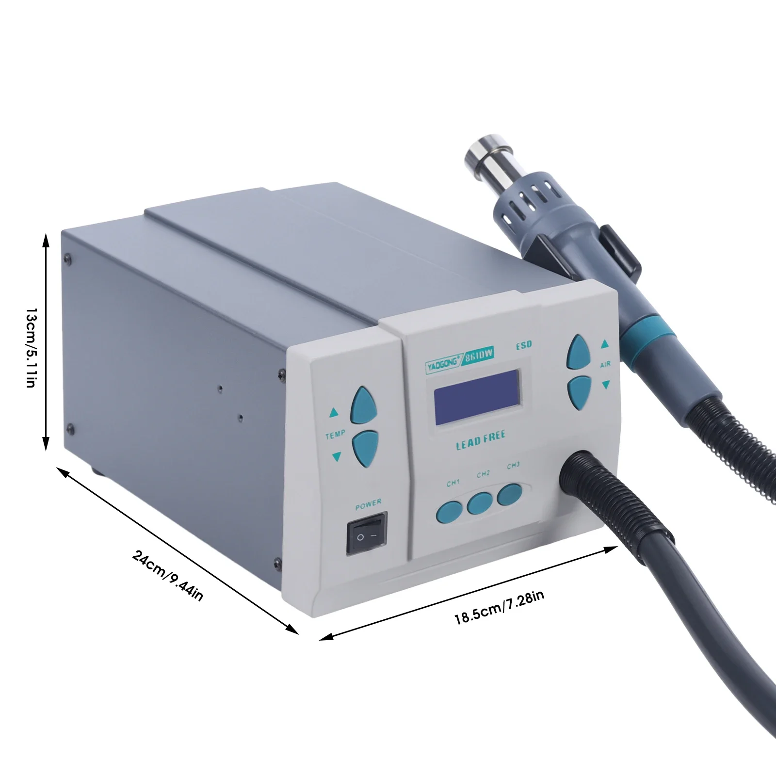 سريع 861DW 1000 واط خالية من الرصاص مسدس هواء ساخن محطة ديسولديرينغ 220/110 فولت للهاتف مصلحة الارصاد الجوية PCB اللوحة الأم إصلاح لحام ثرموستاتي