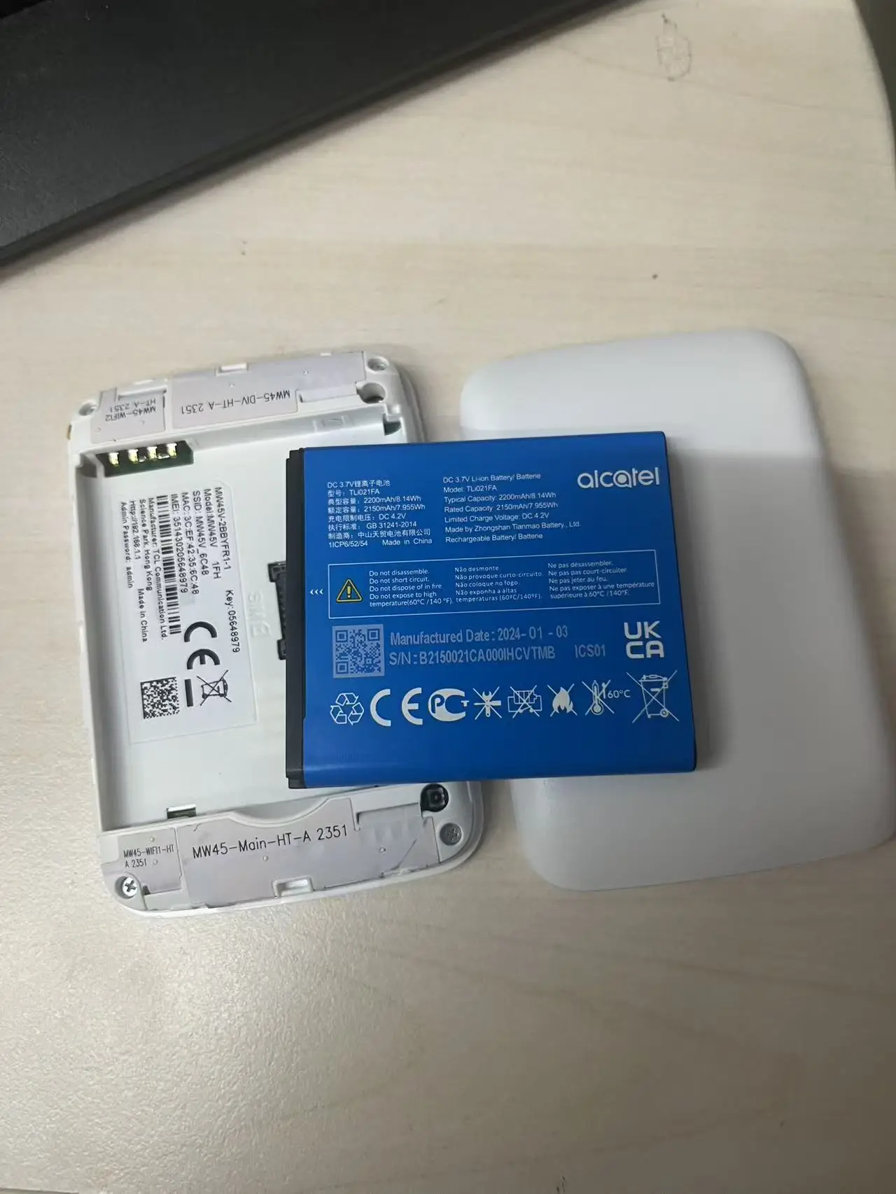 alcatel MW45V 4G WIFI 150Mbps