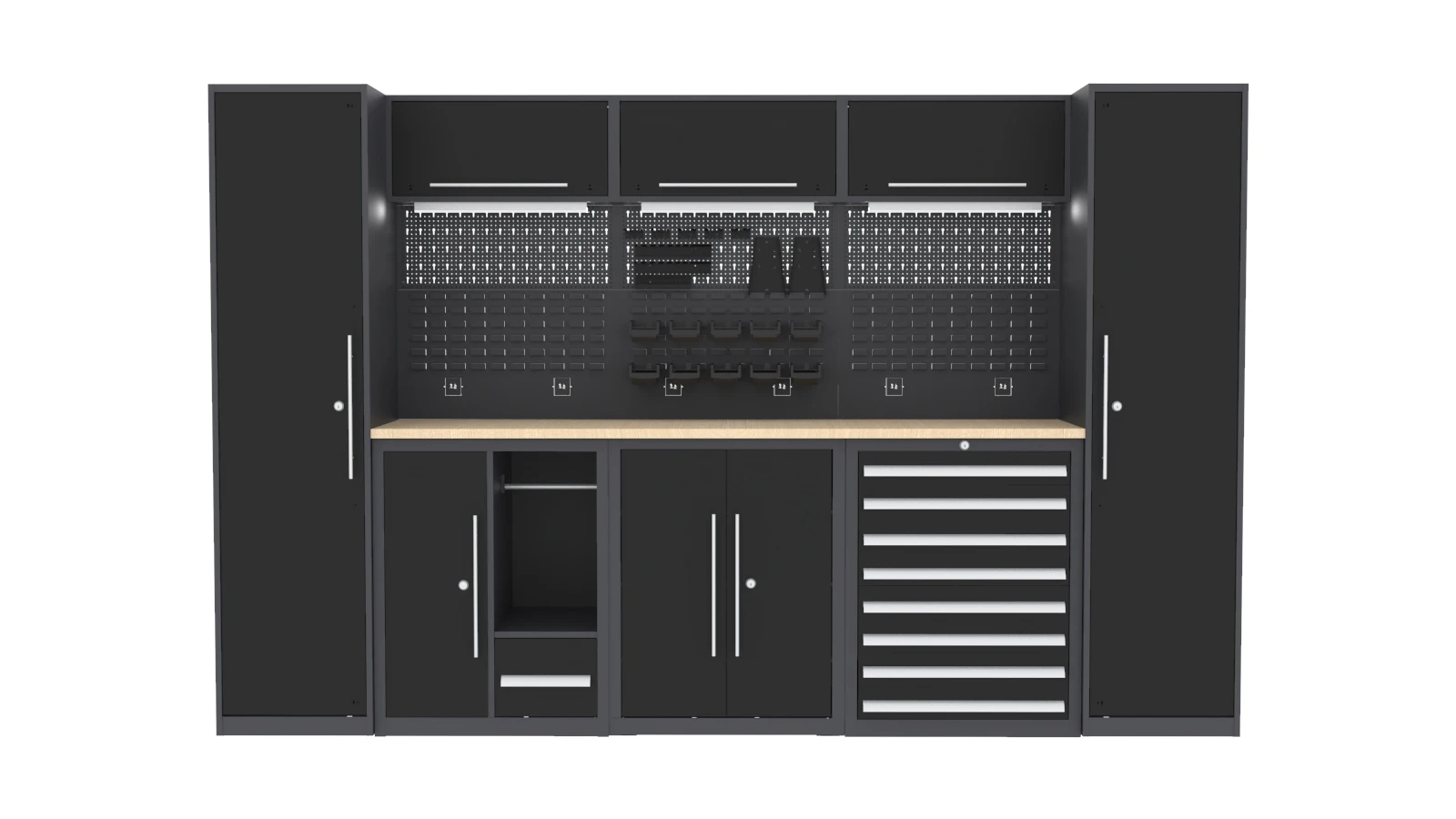 Lockable Tool Cabinet with Adjustable Shelves for Secure Storage