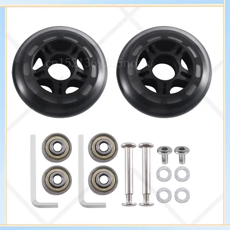 -SPOR 80 Mm X 24 Mm Ruedas de equipaje Caja de repuesto Ruedas Rodamientos de acero al carbono Ruedas para maleta Skate 1 par
