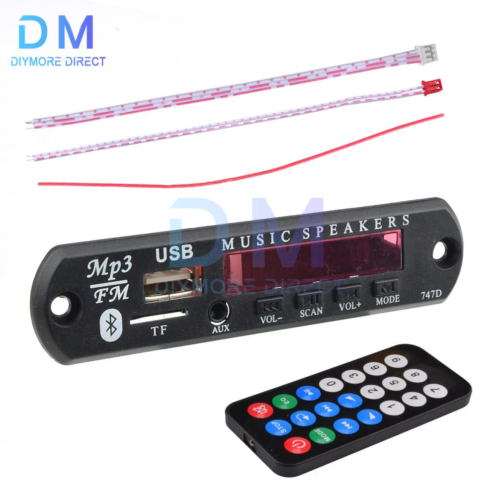 9V 12V Car MP3 WMA Decoder Board Audio MP3 Player USB TF FM Radio Module Wireless Bluetooth 5.0 Decoder Board