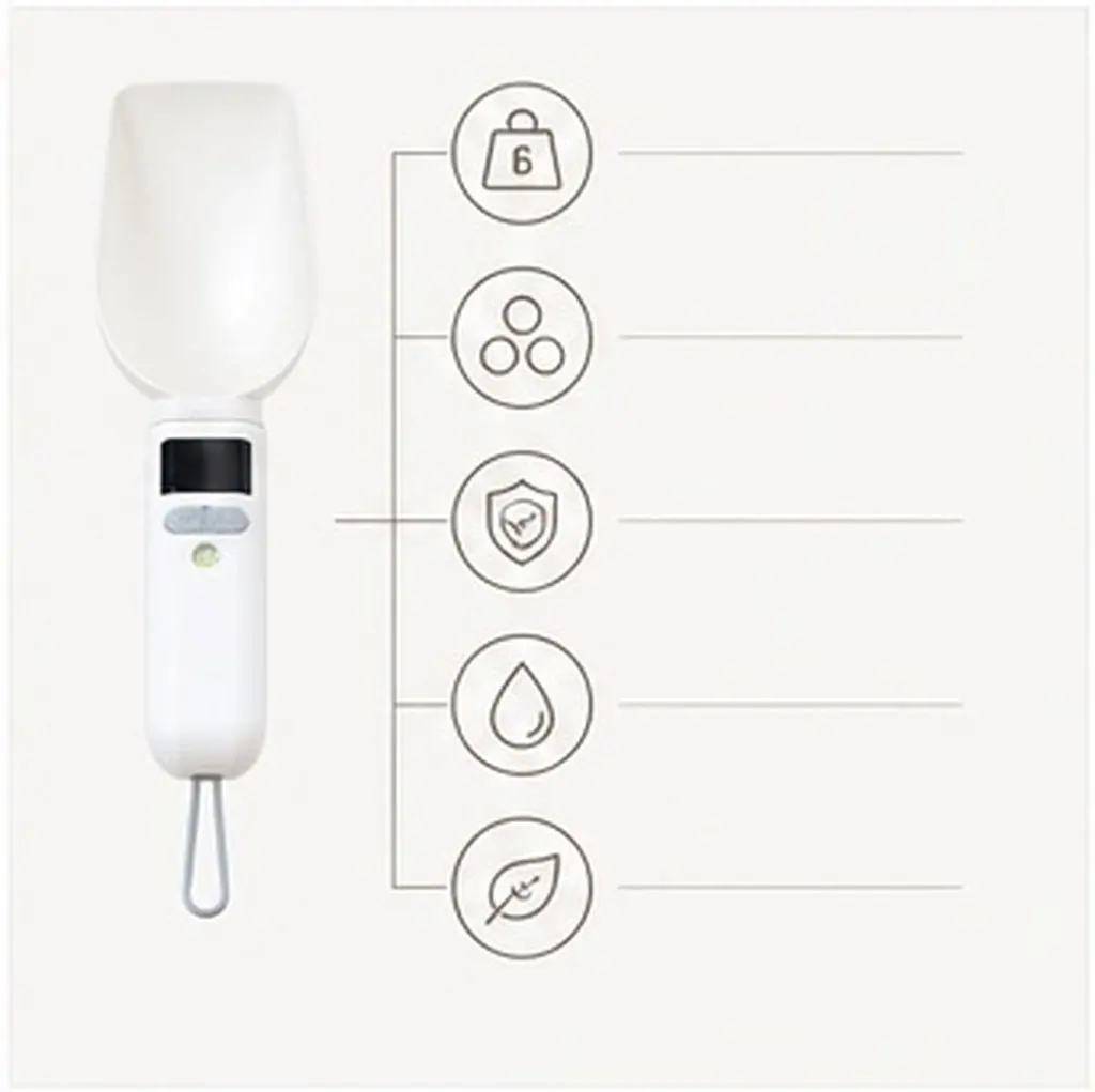 Pet Food Scale Spoon Rechargeable Detachable Digital Measuring Spoon High Precision Easy Clean for Dog Cat Food