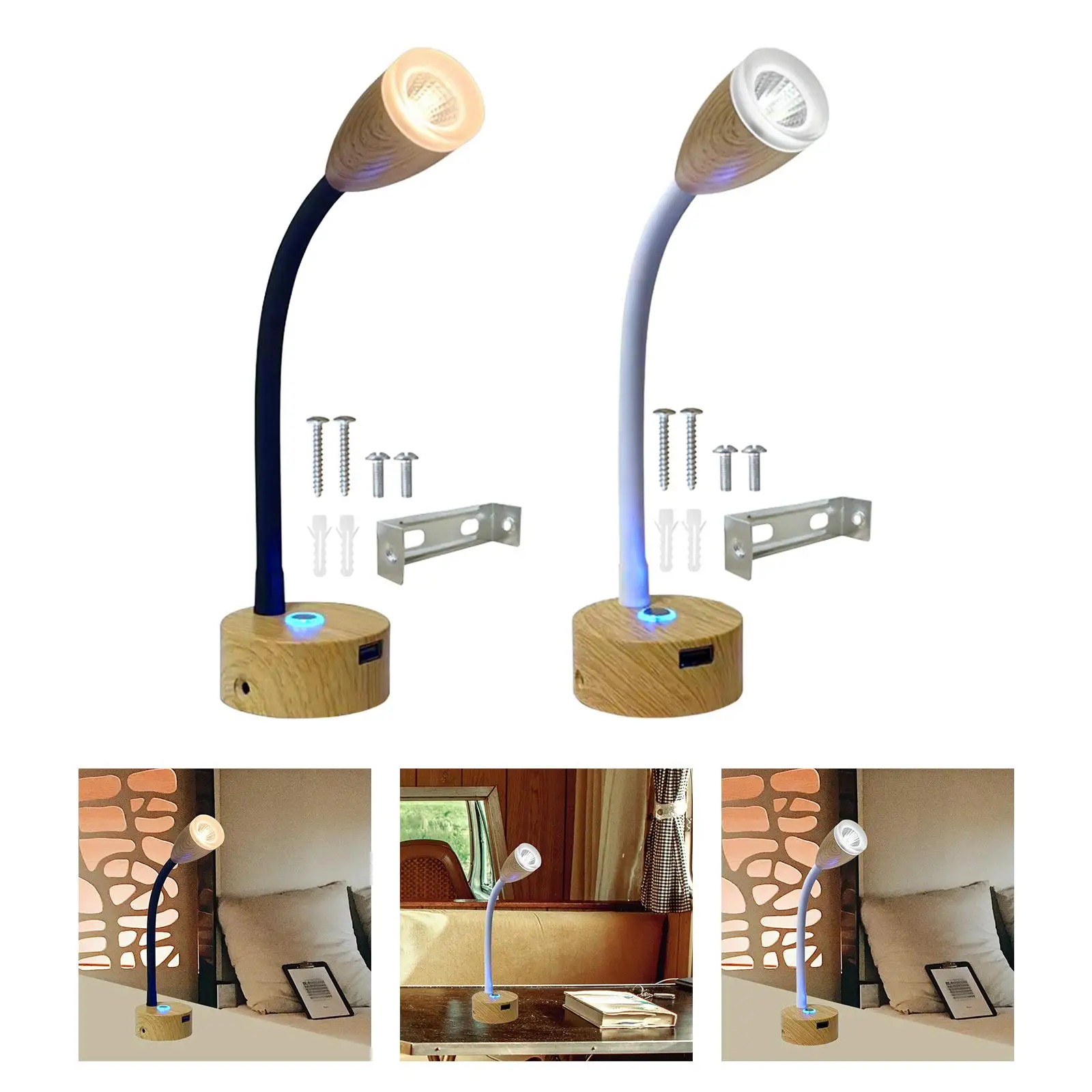 Rvs LED Reading Light Memory Function Includes Hardware Mount Interior Lighting