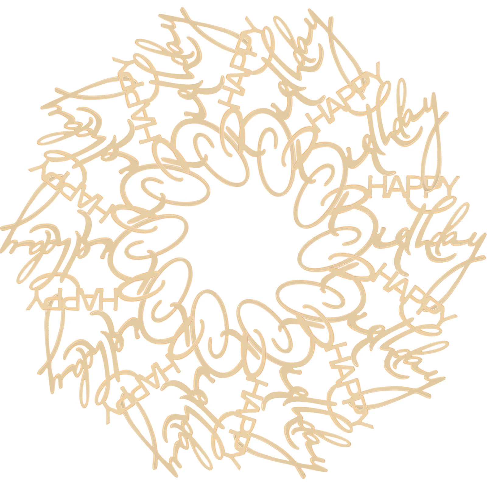 

10pcs Birthday Cake Decoration Gold Acrylic Toppers Happy Birthday Sign for Cake Party Decor Accessories Reusable