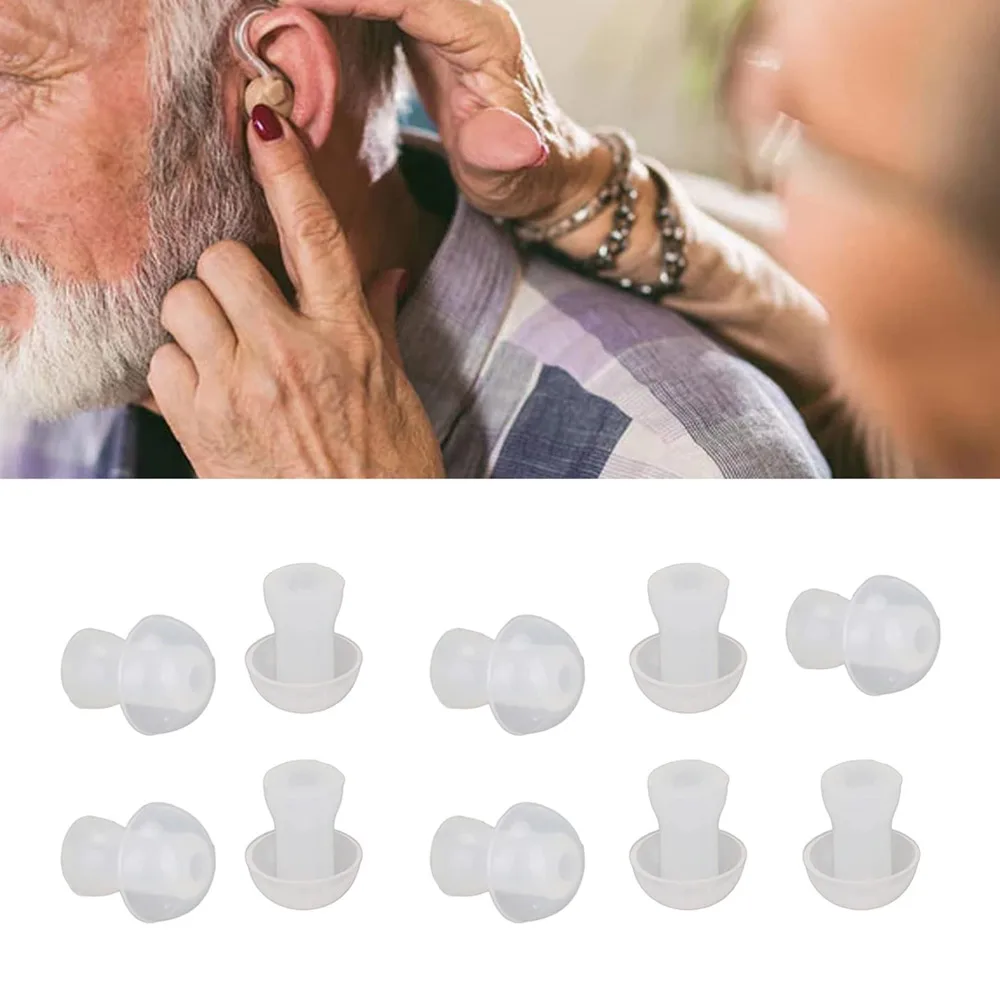 

10Pcs Hearing Aid Ear Tips Soft Silicone Covers Universal Ear Domes Earplugs Replacement for Hearing Aid Ear Care Accessories