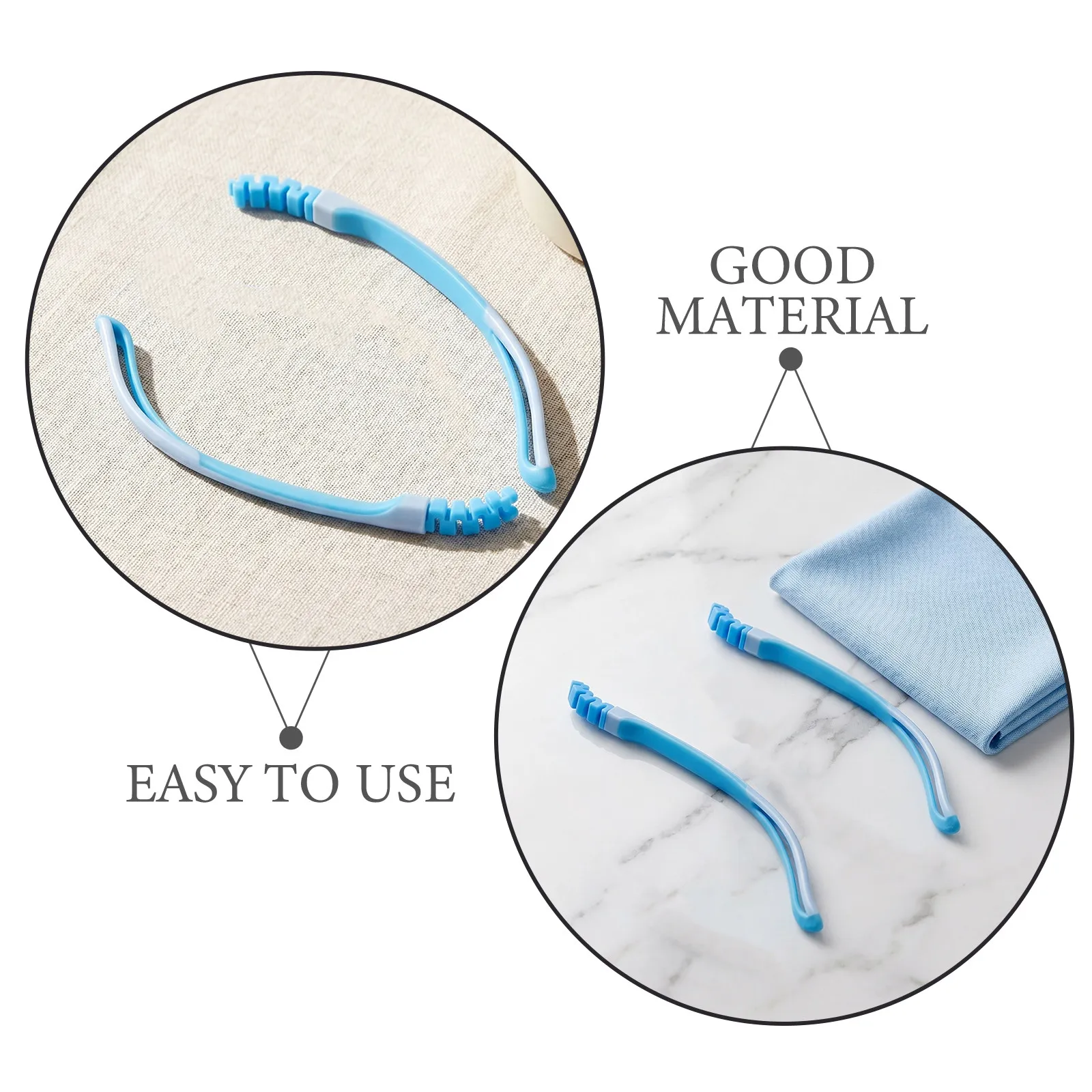 2Pairs Silicone Glasses Armour Flexible Replacement Legs Soft Eyeglass Temple Parts Repair Antislip for Everyday Use