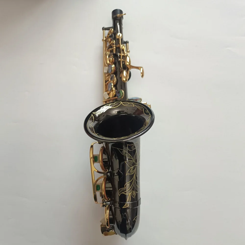 

Popular best quality curved neck high-frequency saxophone B flat brass nickel plated silver saxophone with mouthpiece box