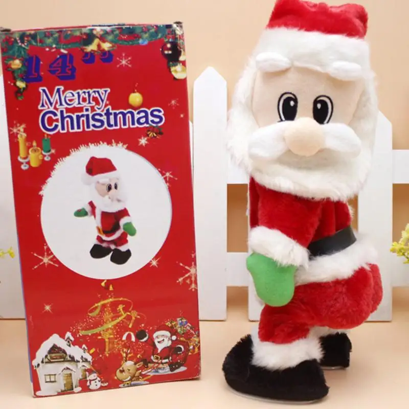 Twerking Santa Claus Dancing Doll Electric Musical Plush Toy Twist Ass and Shake Ass Singing Christmas Toys Novelty & Gag Gift