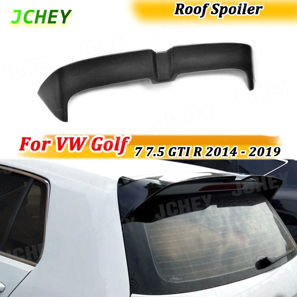 

JCHEY ABS задний спойлер на крышу багажника, оконное крыло, губа для VW Golf 7 7.5 VII MK7 7.5 GTI R Hatchblack 2014-2019 глянцевый черный