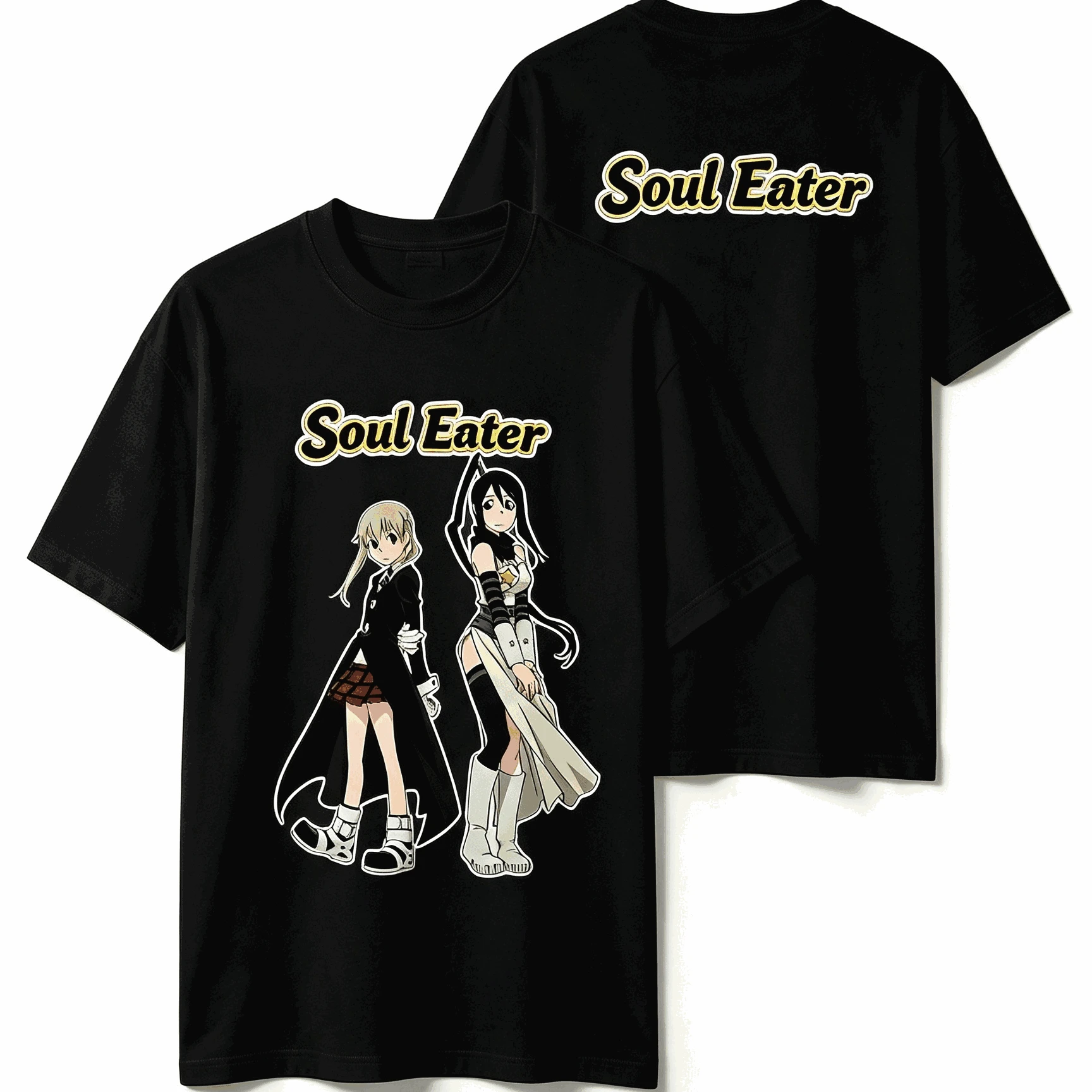 2026 Summer Hot Sale Anime Soul Eater T-shirt Y2K Men Women Harajuku Casual T-shirt Hip Hop Streetwear Oversized Round T-shirt