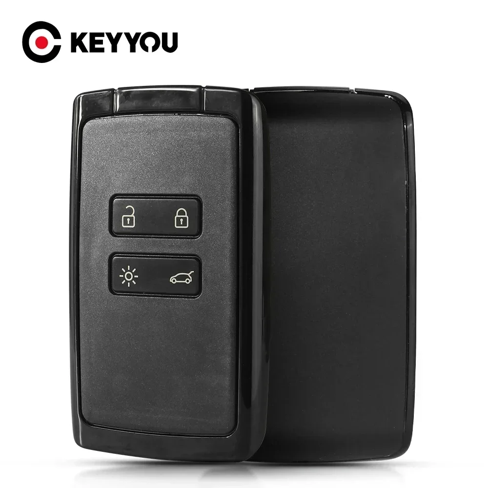 KEYYOU Smart Remote Car Key Shell Case Cover For Renault Megane 4 Talisman KALEOS Kadjar Espace 5 Fob 4 Buttrons Key Card