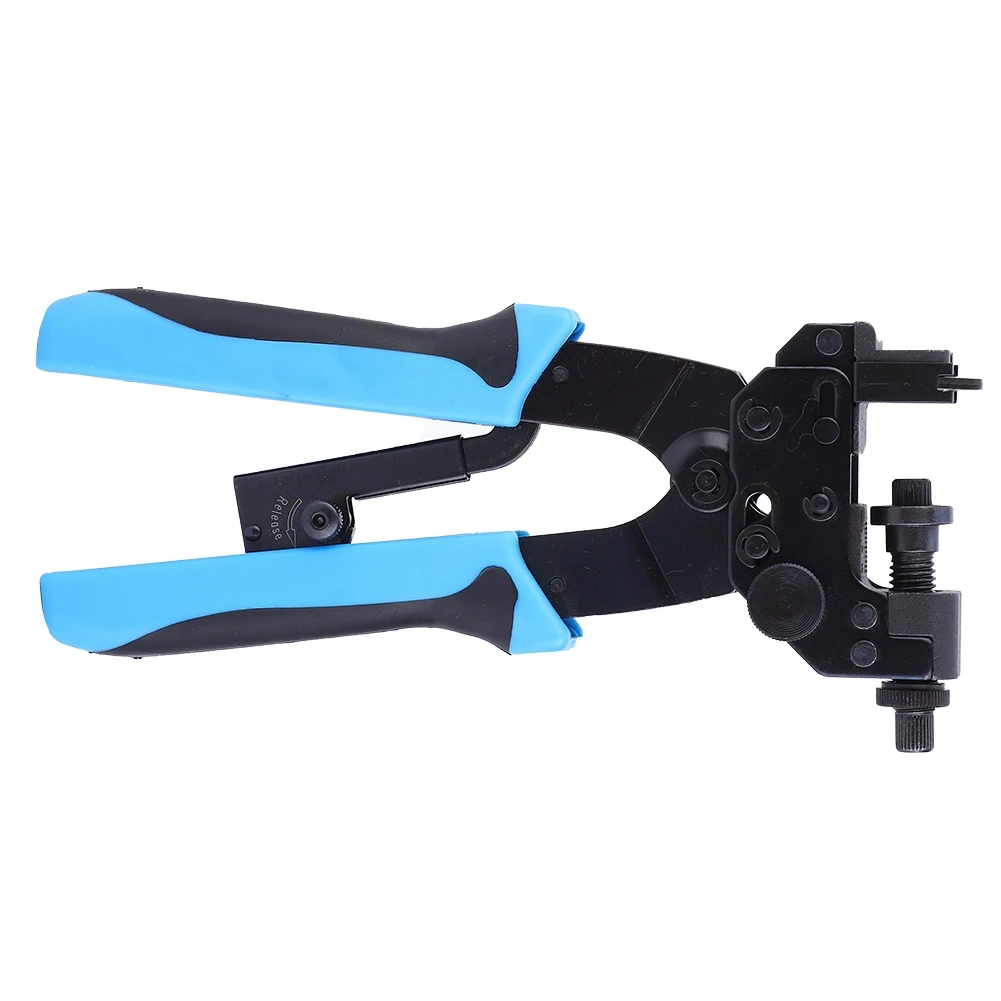 Terminal Compression Crimping Pliers F BNC RCA Coaxial Cable Network Crimper Adjustable Pliers