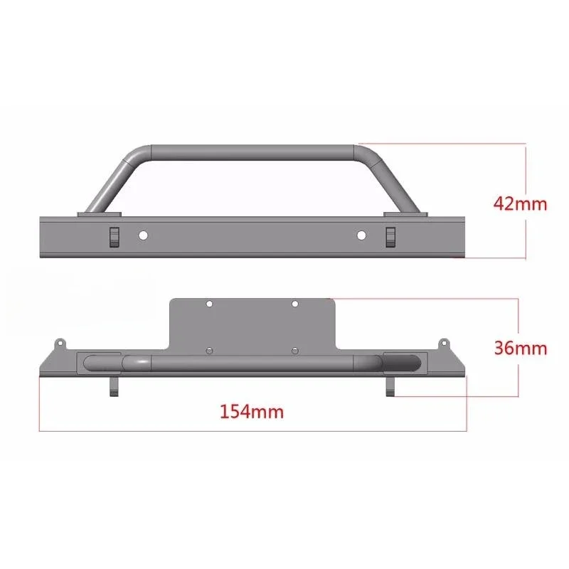 Stalowy przedni zderzak dla rc4wd gelande2 cruiser FJ40 skala 1/10 zdalnie sterowane zabawkowe samochody cześć zapasowa