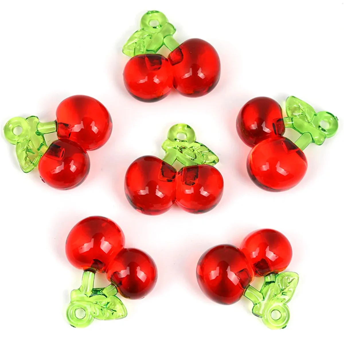 CH57 5Pcs Acrylic Strawberry Beads Beautiful Multicolor Beads Handmade Diy Necklace Bracelet Jewelry Handmade Beads Accessories