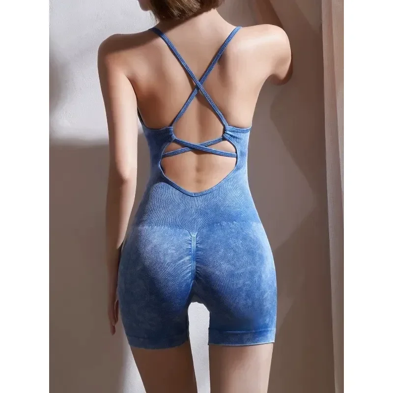Elevate Your Workout Wardrobe with This Stunning Tie-dye One-piece Yoga Suit, Designed To Blend High-performance