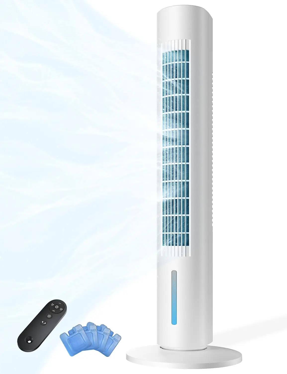 

Портативный кондиционер без окон, 35-дюймовый испарительный охладитель для комнат без окон, таймер на 7 часов, пульт дистанционного управления, бесшумный кондиционер