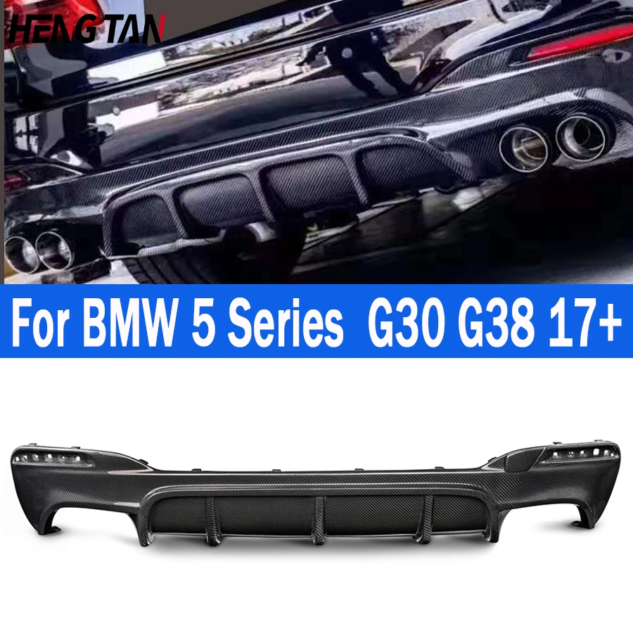 Carbon Fiber Car Rear Bumper Diffuser For BMW 5 Series M5 F90 G30 G38 540i 530i M Sports Rear Splitters Spoiler Back lip shunt