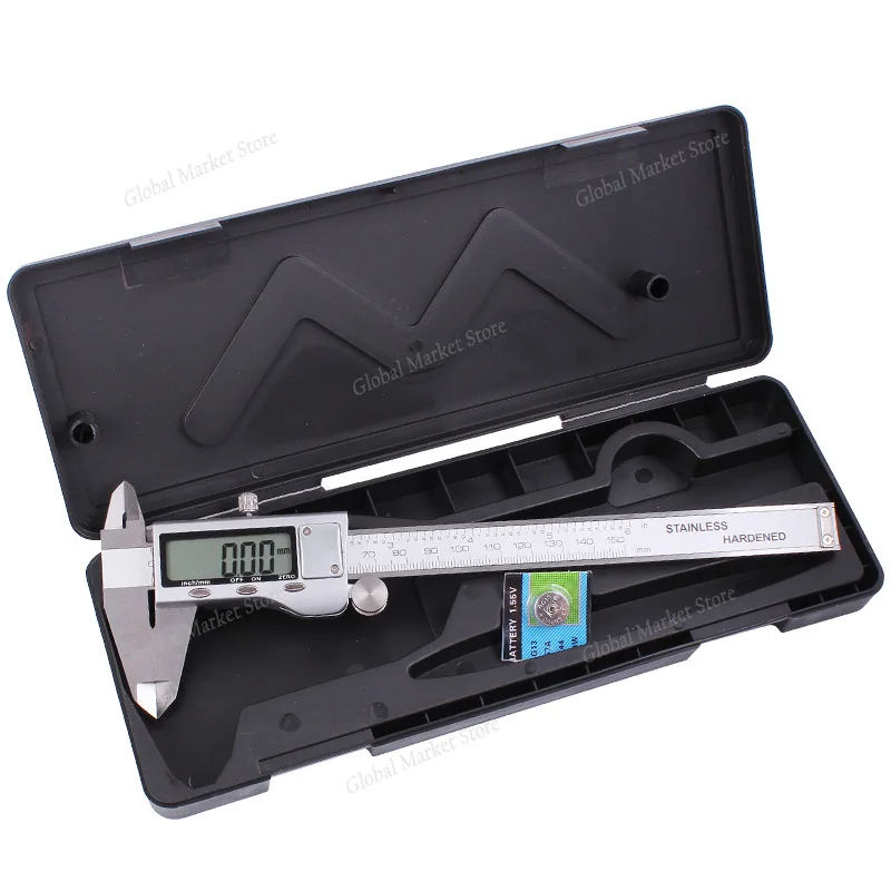 

Специально разработанные цифровые штангенциркули с нониусом, диапазон от 0 до 150 мм для домашнего использования, ювелирные изделия из нержавеющей стали, цифровой штангенциркуль