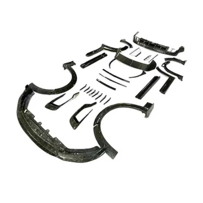 Wet Carbon Fiber Style Wide Body Kits Front Lip Rear Spoiler Rear Diffuser Side Skirt Car Levant