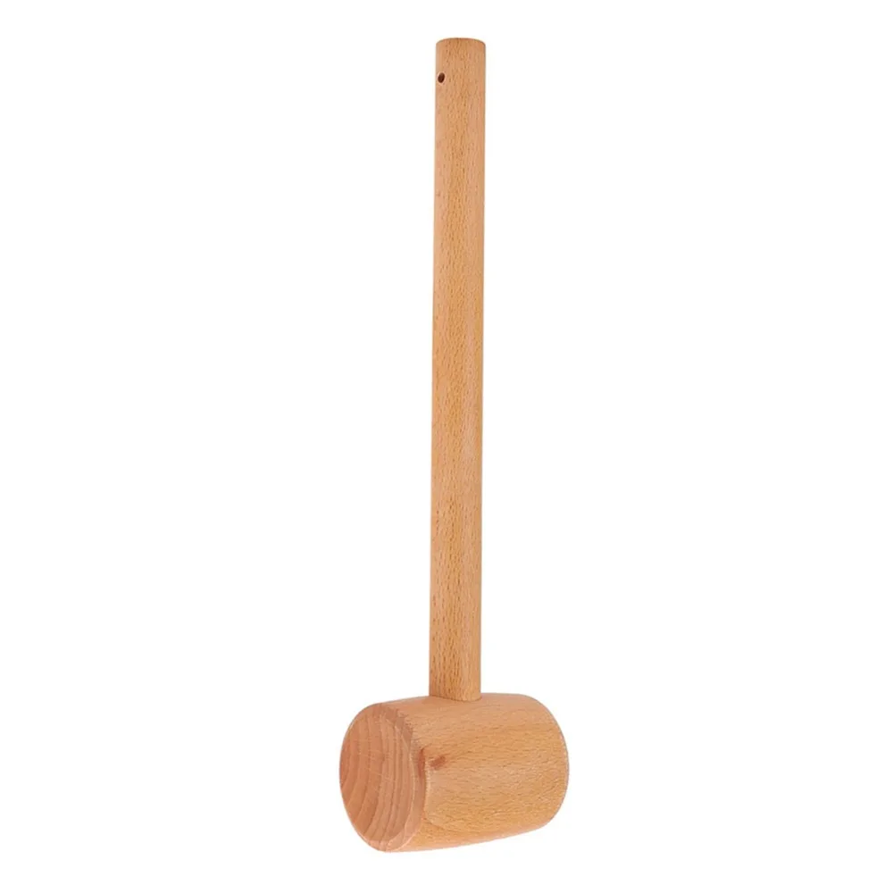Solid Wood Wooden Mallet High Hardness Hand-Made Beech Wood Hammer Damage-Free Striking Carving Design Leather Craft Hammer