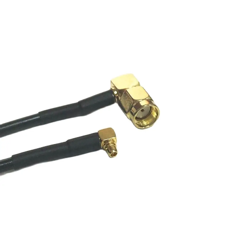 1pc RP-SMA Male Plug Right Angle Switch MMCX Male Plug RA RG174 Cable 20CM 8