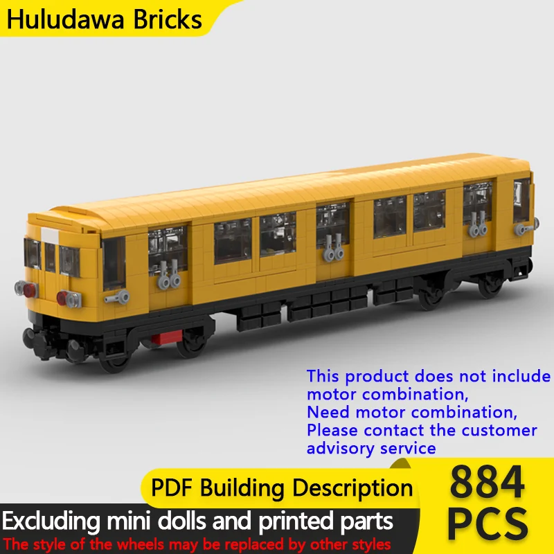 

City Car Model MOC Building Bricks German Class F Passenger Train Modular Technology Gifts Holiday Assemble Children Toys Suit