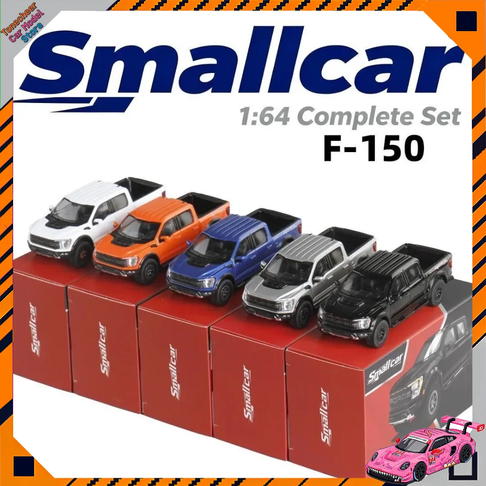 

Миниатюрная модель автомобиля Masdi Smallcar 1/64 Ford Raptor F-150 SVT, серебристо-черная, из сплава, коллекционная, для хобби и подарков