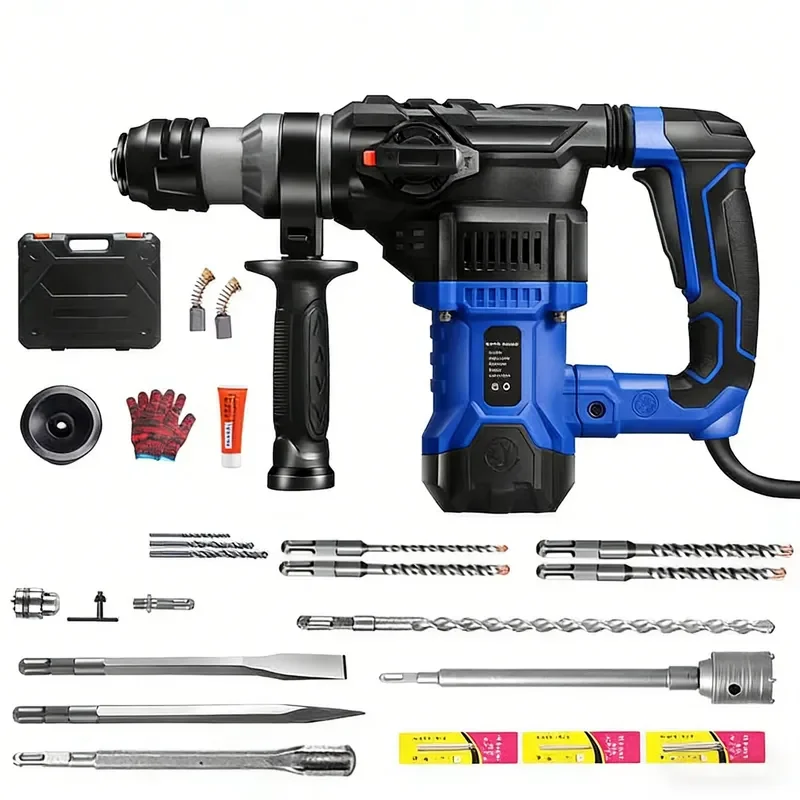 220V High Power Industrial Grade Electric Hammer Dual-purpose Multi Functional Household Industrial Pick and Drill Tool