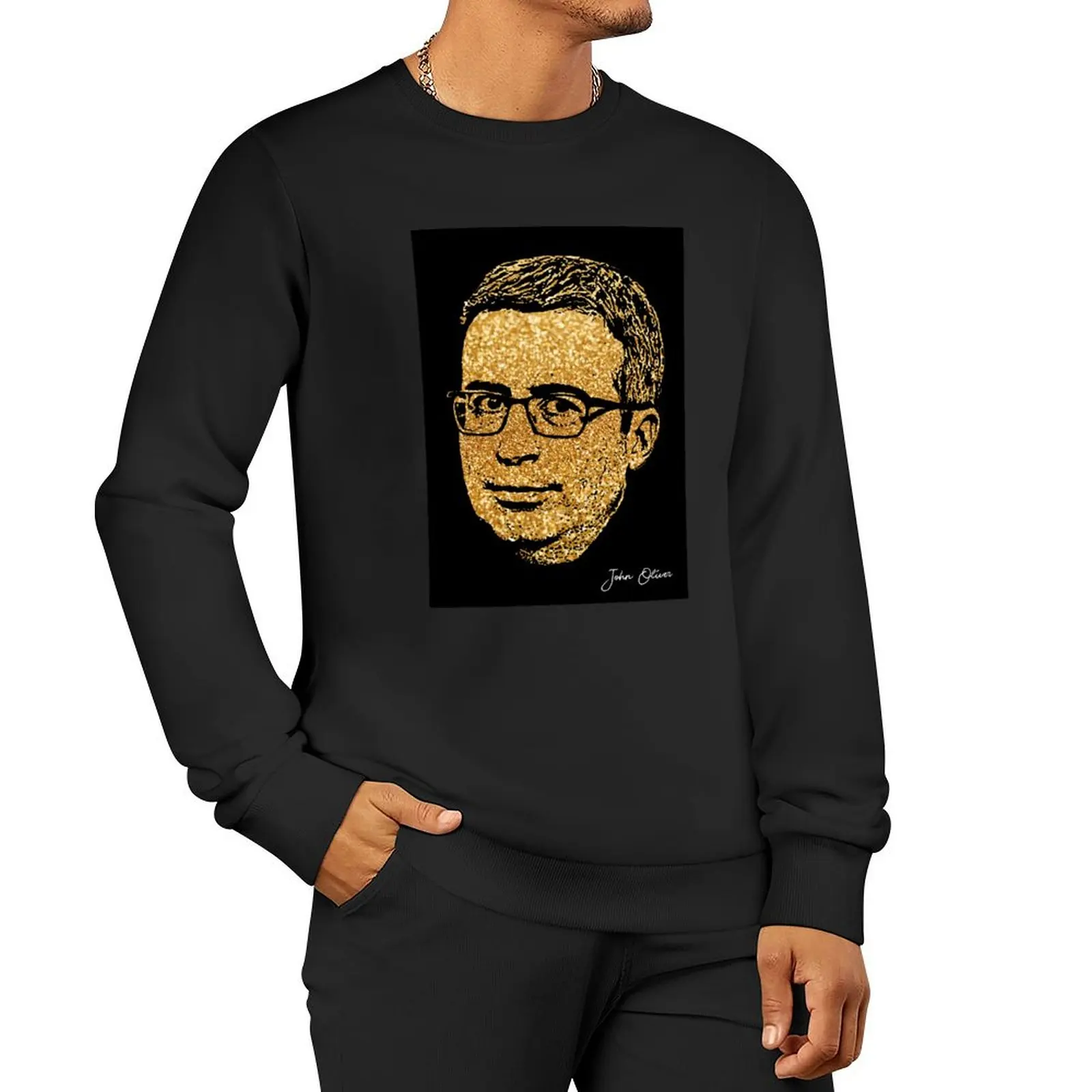 

John Oliver portrait Pullover Hoodie men wear clothes for men oversize sweatshirt