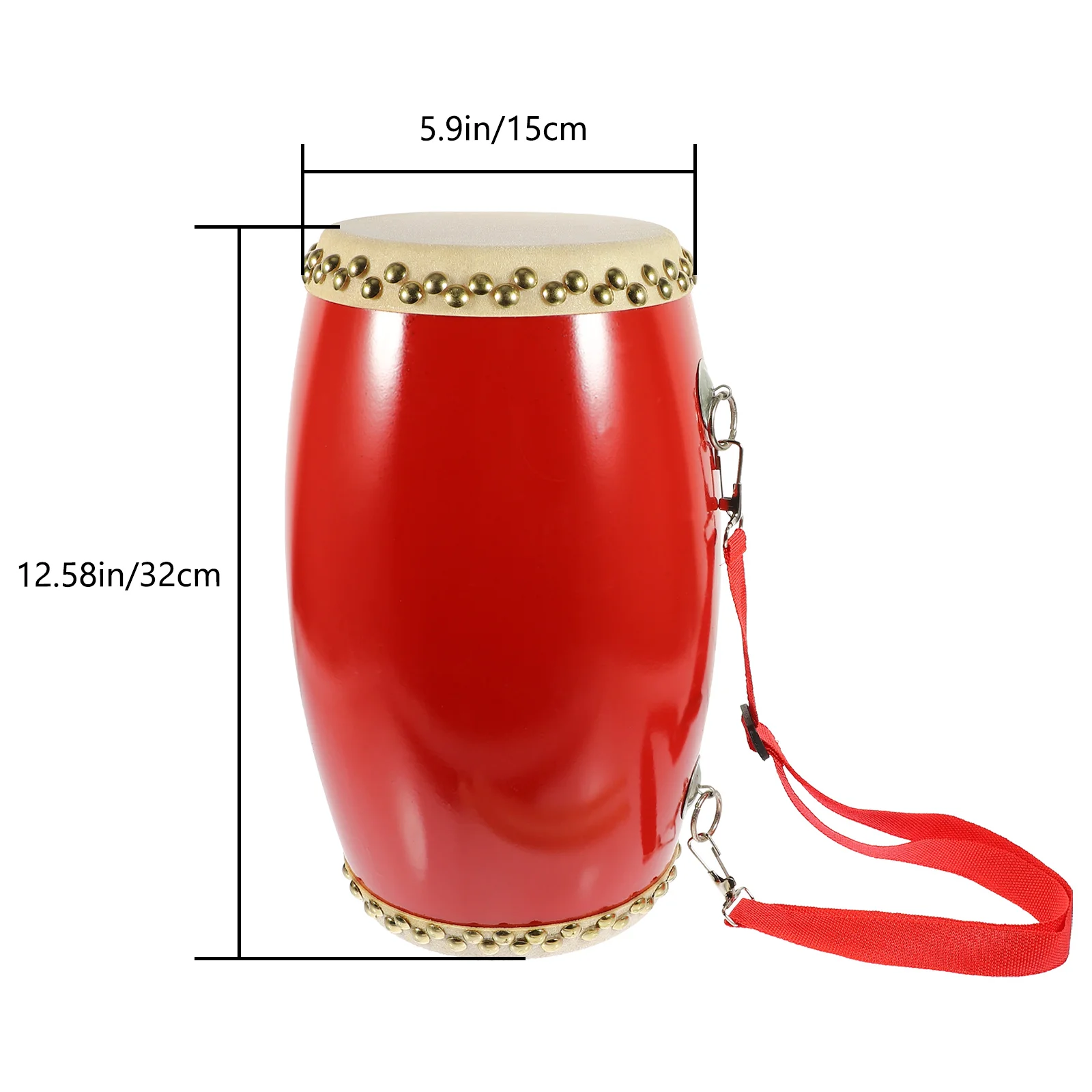 

1Set Traditional Durable Waist Drum Cowhide Hand Drum Performance Portable Percussion Instrument Percussion Instrument
