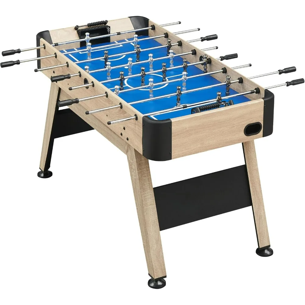 54 Inch Full Size Foosball Table Soccer Table Game for Kids and Adults, Arcade Table Soccer for Home Easy Assembly Soccer Tables