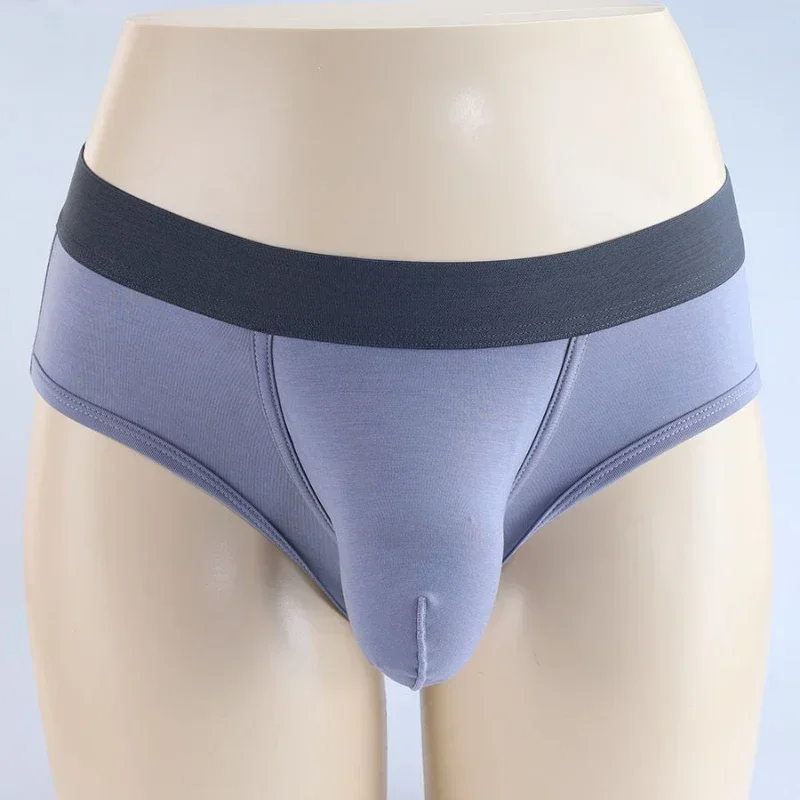 Man Super Bulge Pouch Boxers Modal Breathable Sexy Lingerie Summer Elastic U-Convex Underwear Big Penis Gay Lingerie Enhancing