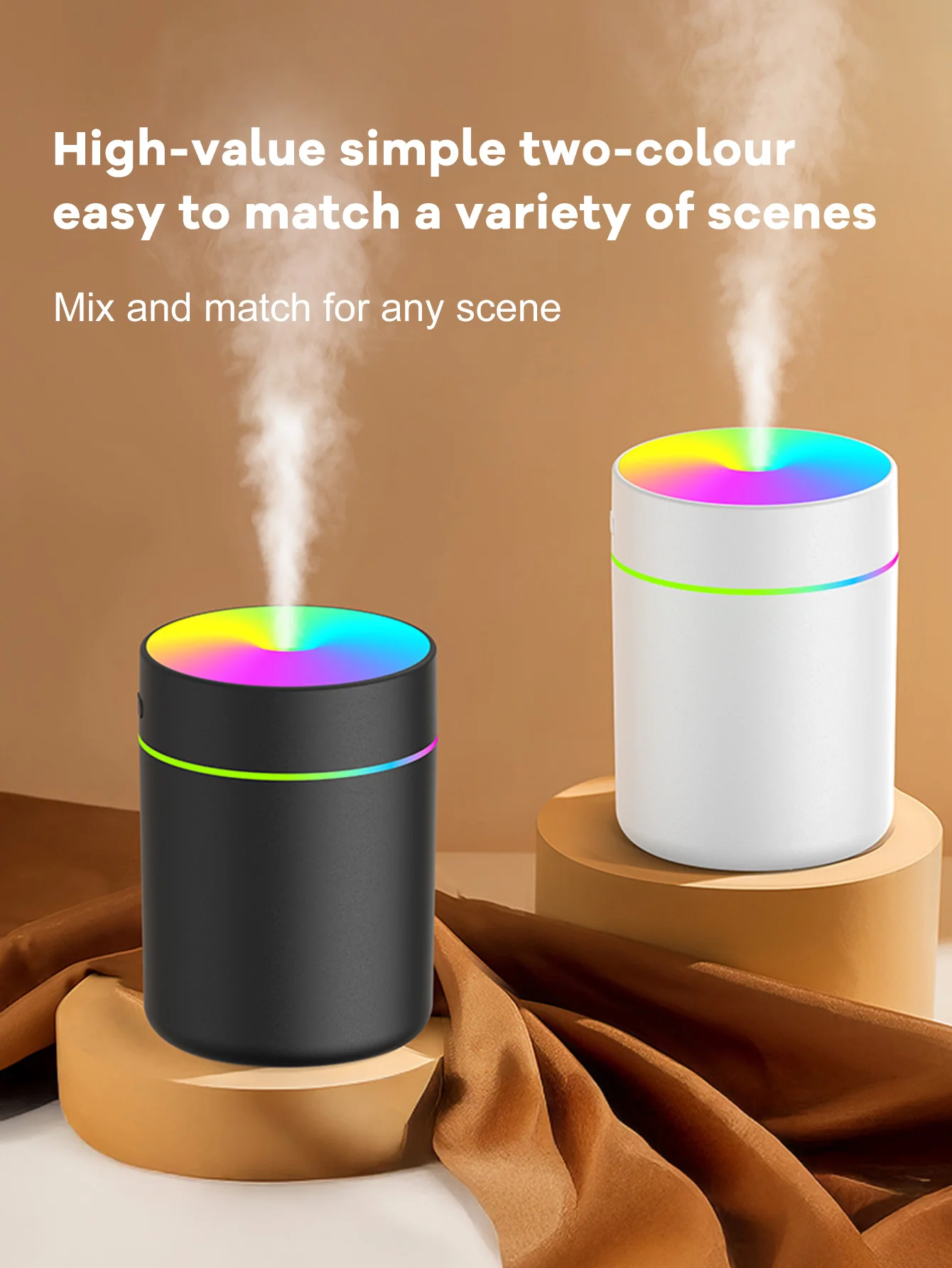 180ml Aromatherapy diffuser Humidifier Aromatherapy essential oil Air purifier Sleeping car carrying home LED 7 color light