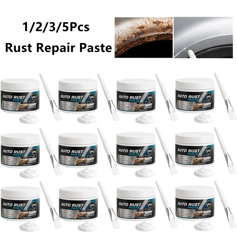 1/2/3/5Pcs Rust Repair Paste Automotive Metal Rust Remover Paste Scratch Polishing Repair Cream Anti-Rust Protective Agent