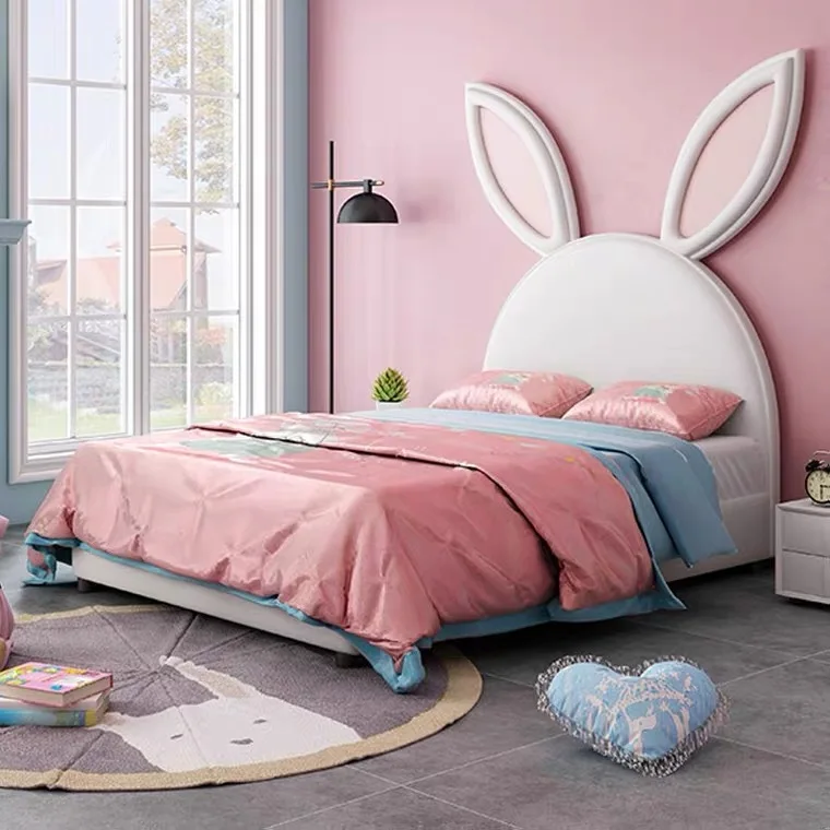 #Hot Sales Design Bedroom Furniture Bedroom Set Kid's Bed Pink Princess Kids Girls Bed Set Furniture for Beautiful Bedroom