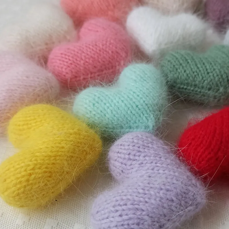 Handmade heart shape accessories for newborn photography props,fuzzy photo props