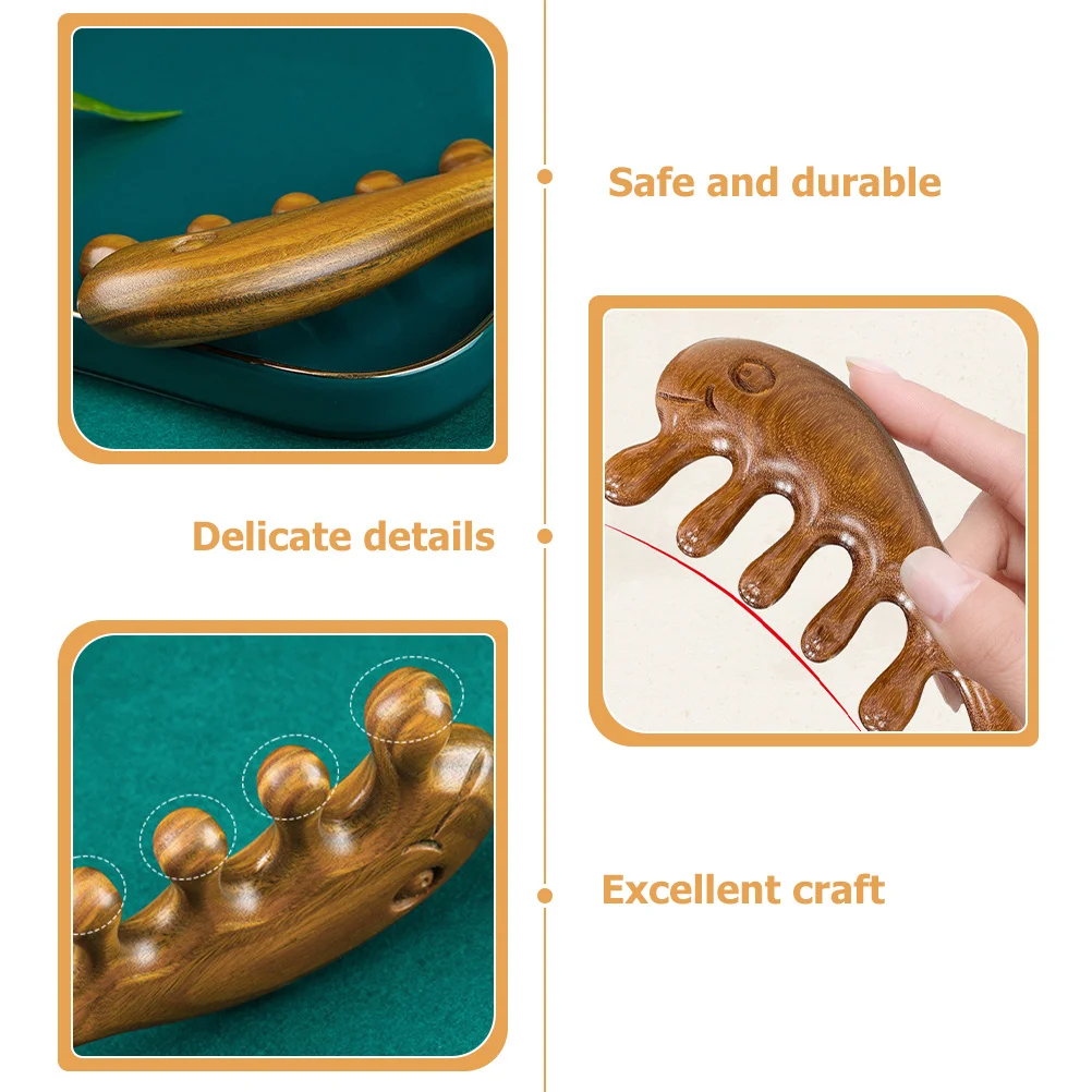 

Wooden Wide Tooth Comb Natural Sandalwood Massage Hair Comb Detangler for Men Women Scalp Care Hair Pick Wooden Pick