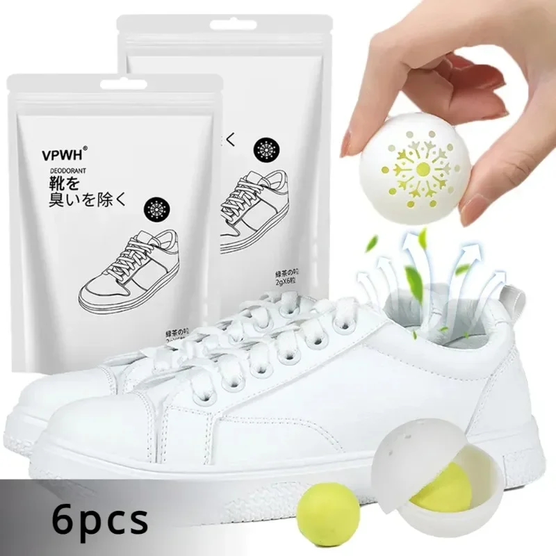 6PCS Deodorizer Freshener Ball Shoe Clothes Deodorant Fragrance Essential Foot Care Scent Ball Closet Wardrobe Fresh Supplies