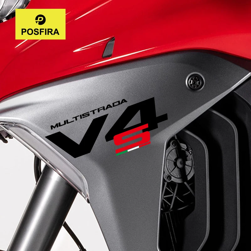 

POSFIRA Motorcycle Fairing Sticker Vinyl Decals for Ducati Multistrada V4S V4 S 2025 Motorbike Decoration Stickers Accessories