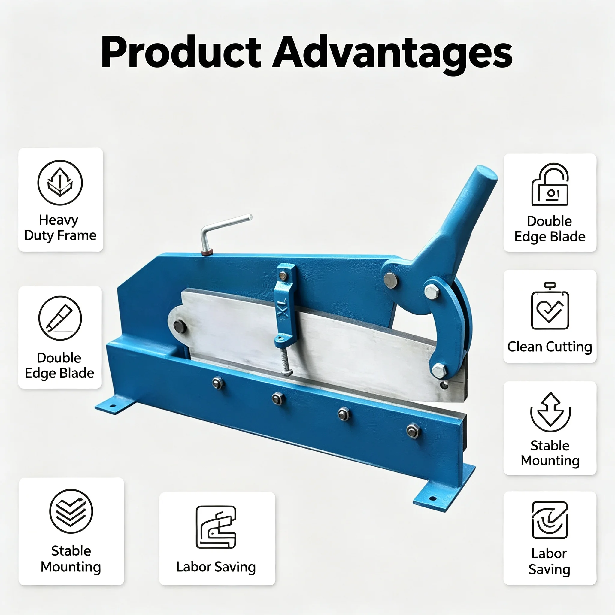 Manual Shearing Machine for Thin Metal Sheets and Gold Steel Mesh Guillotine Cutting